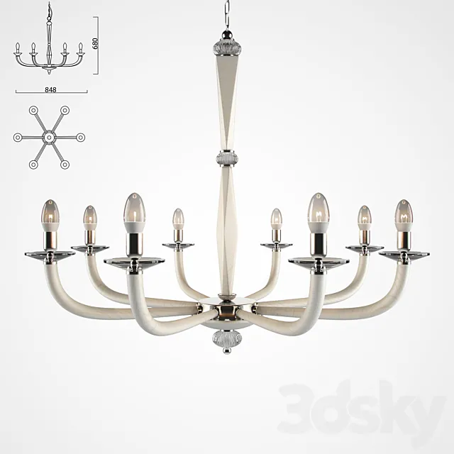 Illuminazione Darte Chandelier 08 3D Model