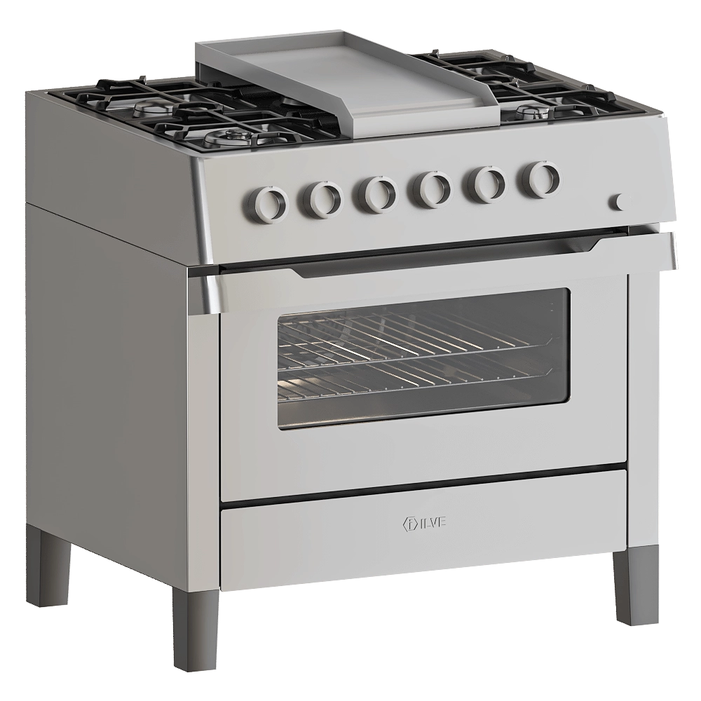 ILVE  - Double oven range cooker PD09W 3D Model