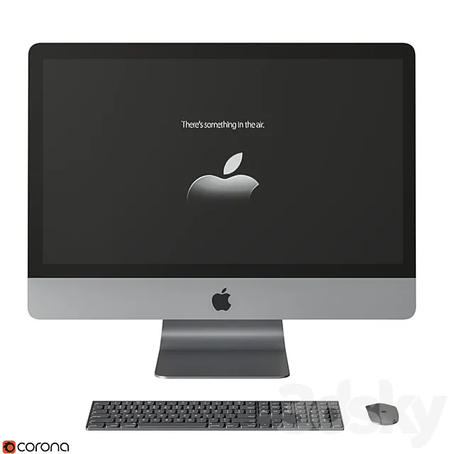 iMac PRO Space Gray Color 3D Model