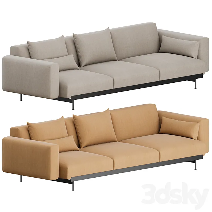 IN SITU 3 Seater Sofa by Muuto 3D Model Free