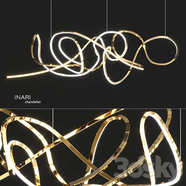 Inari Chandelier by Cameron Design 3D Model