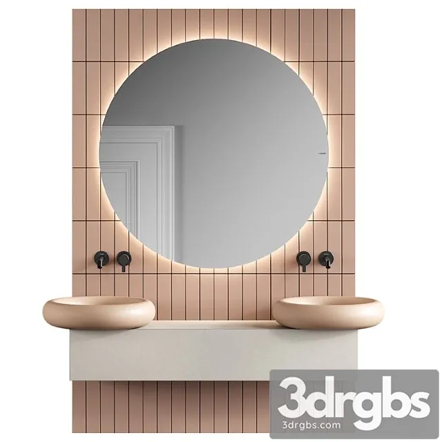 Inbani Ease Vanity Unit Set 1 3D Model Free