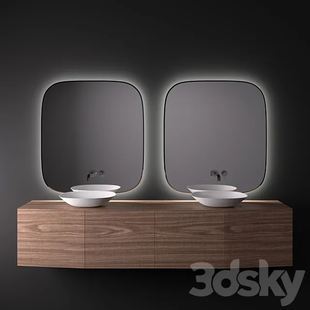 INBANI FORMA Wooden vanity unit 3D Model