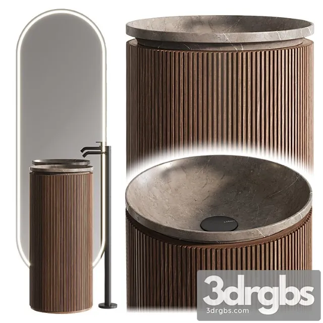 Inbani grate vanity unit set 8 3D Model Free