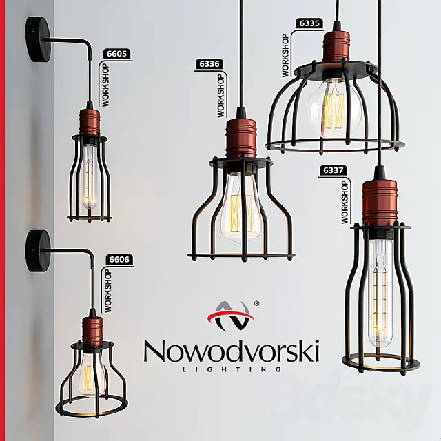 Includes hanging lamps and sconces 3D Model