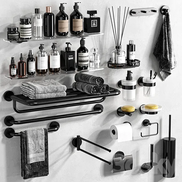 INDA FORUM bathroom accessories 3D Model