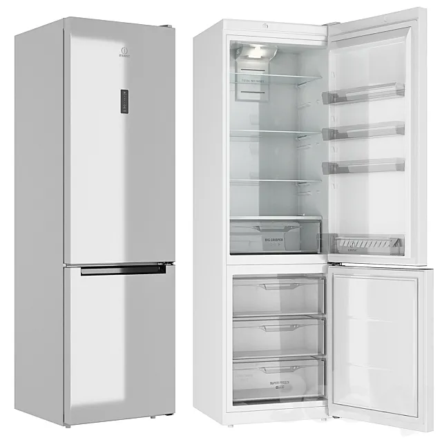 Indesit DF 5200 W refrigerator openable 3D Model