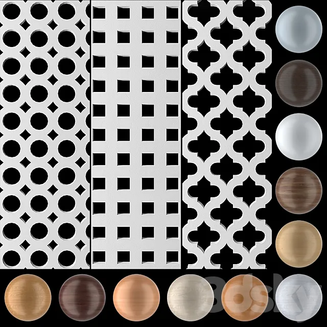 India circo quad 10-20. Perforated panels. Arkmaster 3D Model