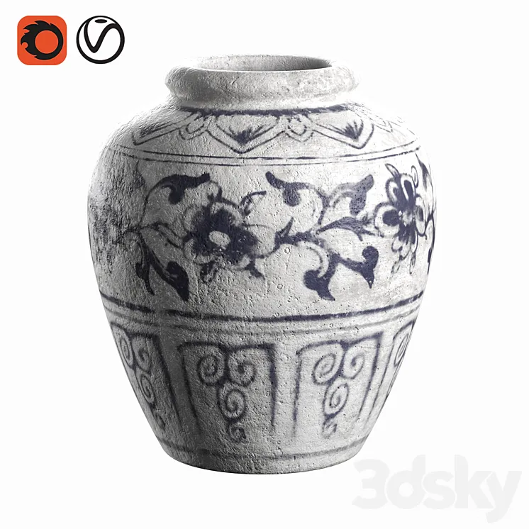 Indian vase 3D Model Free