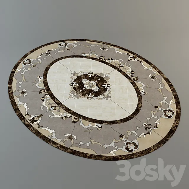 Individual panels floor 3D Model