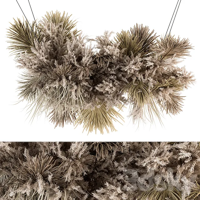 indoor Plant Set 278 - Pendant Dried Plant Hanging 3D Model