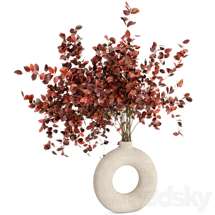 Indoor Plants in Concrete Pots - Set 66 3D Model