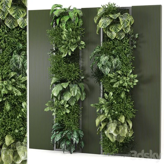 indoor wall vertical garden - Set 953 3D Model