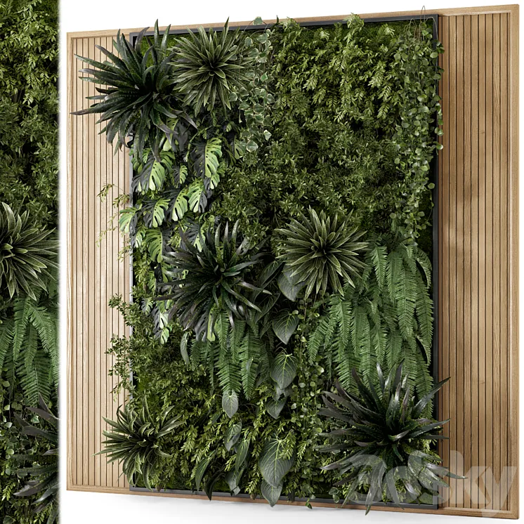 Indoor Wall Vertical Garden Set - Set 1159 3D Model Free