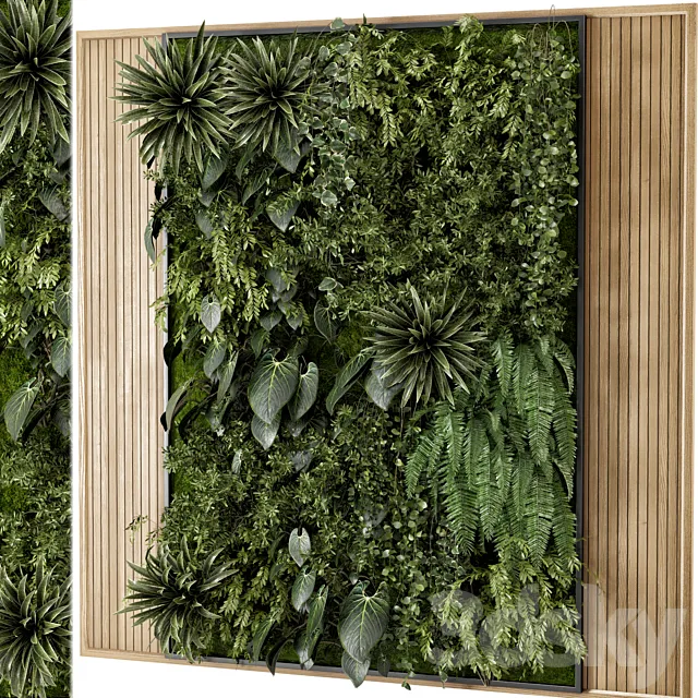 Indoor Wall Vertical Garden Set - Set 728 3DModel