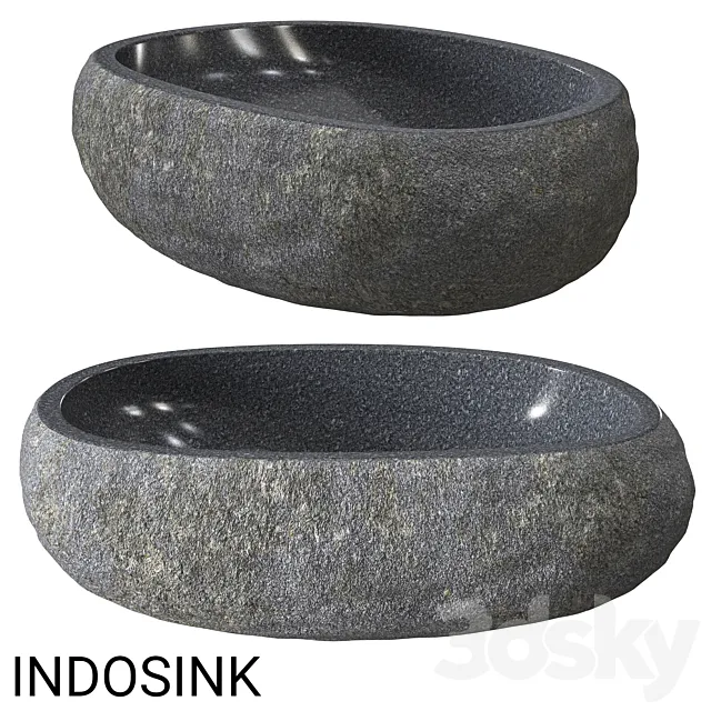 Indosync river stone sink 3D Model