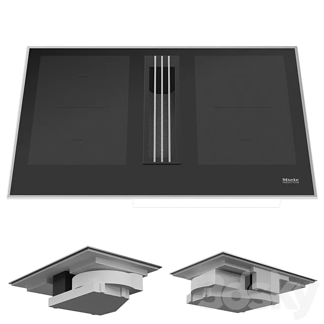 Induction hob MIELE KMDA 7633 FR 806 mm with hood 3D Model