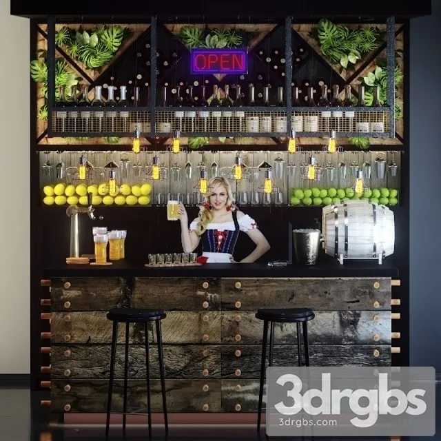 Industrial Bar 2 3D Model Free