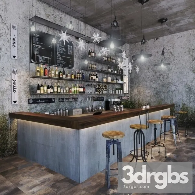 Industrial Bar 3D Model Free