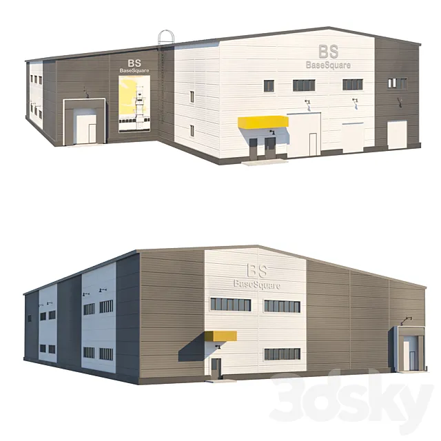 Industrial building 3D Model