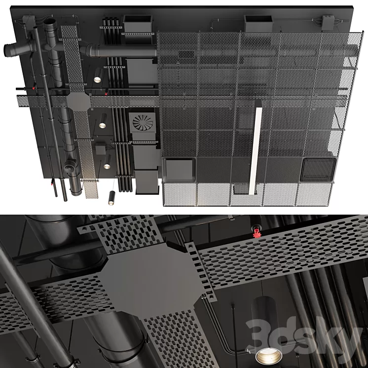 Industrial ceiling 5 3D Model