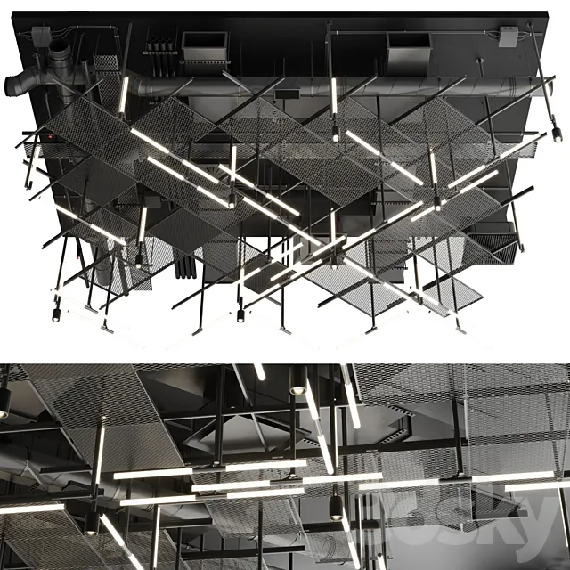 Industrial ceiling 6 3D Model