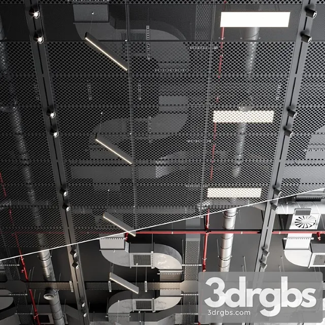 Industrial Ceiling SAS International 2 3D Model Free