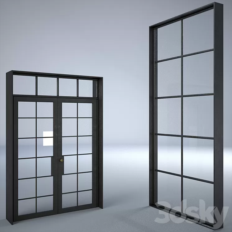 Industrial door and window 3D Model
