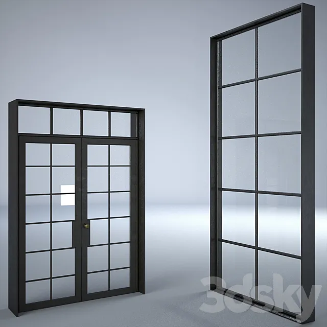 Industrial door and window 3D Model