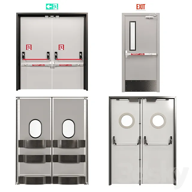 Industrial Doors 3D Model