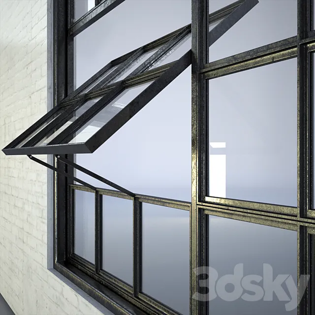Industrial Factory Windows 3D Model