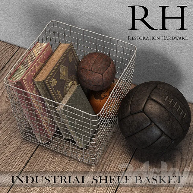 INDUSTRIAL SHELF BASKET 3D Model