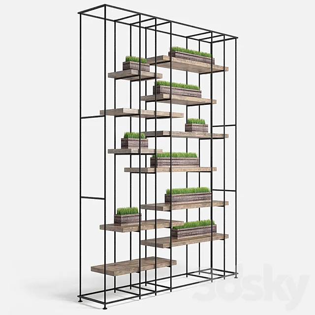 industrial shelving 3D Model