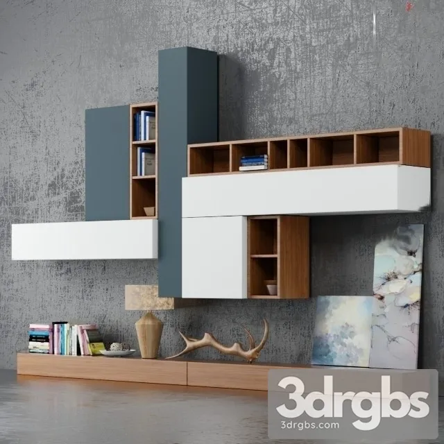 Industrial Wooden Cabinet 3D Model Free