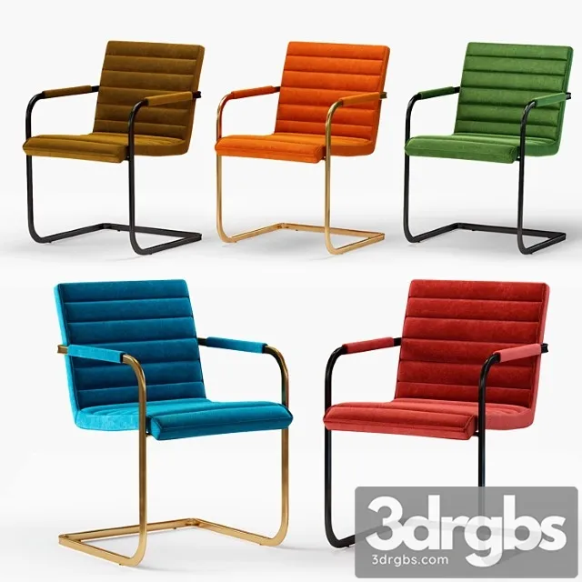 Industry west sable armchair 2 3D Model Free