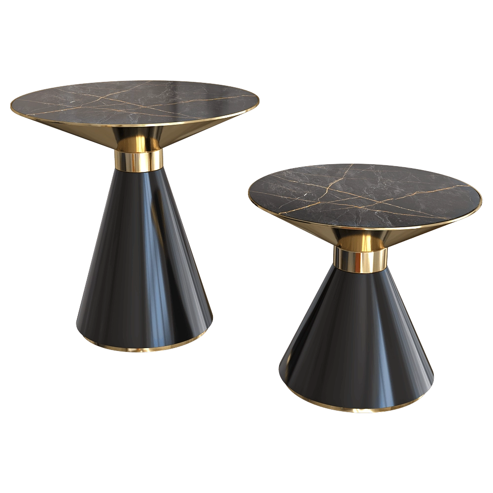 Inedito - Asnaghi - Set of 2 side tables Crono 3D Model