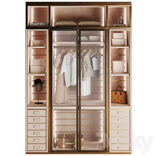 Inedito Asnaghi Stamford Wardrobe 3D Model