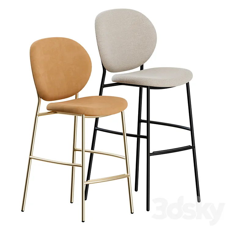 Ines Stools by Calligaris 3D Model Free