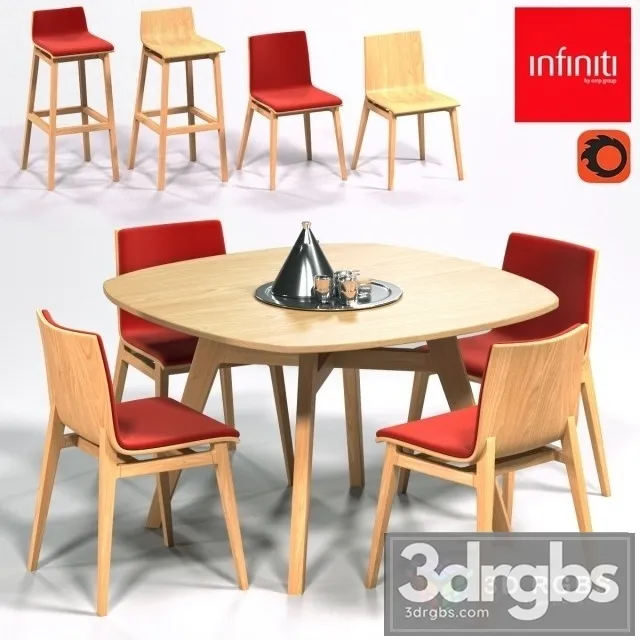 Infiniti Emma Series Table and Chair 3D Model Free