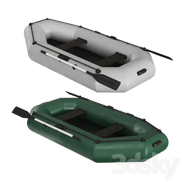 Inflatable boat 3D Model