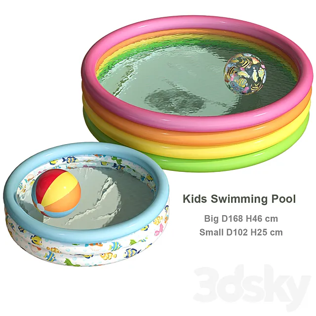 Inflatable children's pool 3D Model