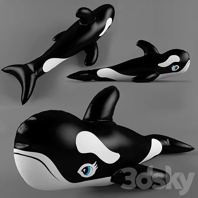 Inflatable killer whale 3D Model