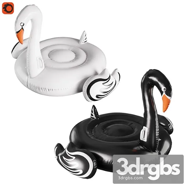 Inflatable swan circle 3D Model Download