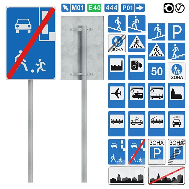 Information and indication signs set 3 Free Download