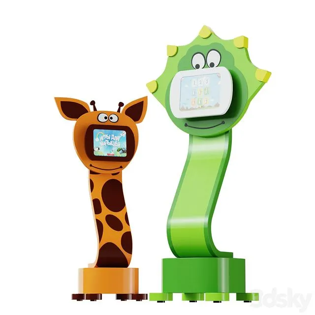 Infostend children's Giraffe Dragon 3D Model