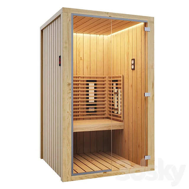 Infrared sauna View Re: Generation for interior 3D Model