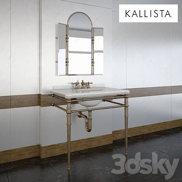 INIGO BY MICHAEL S SMITH CONSOLE TABLE LEGS WITH TOWEL BAR 3D Model