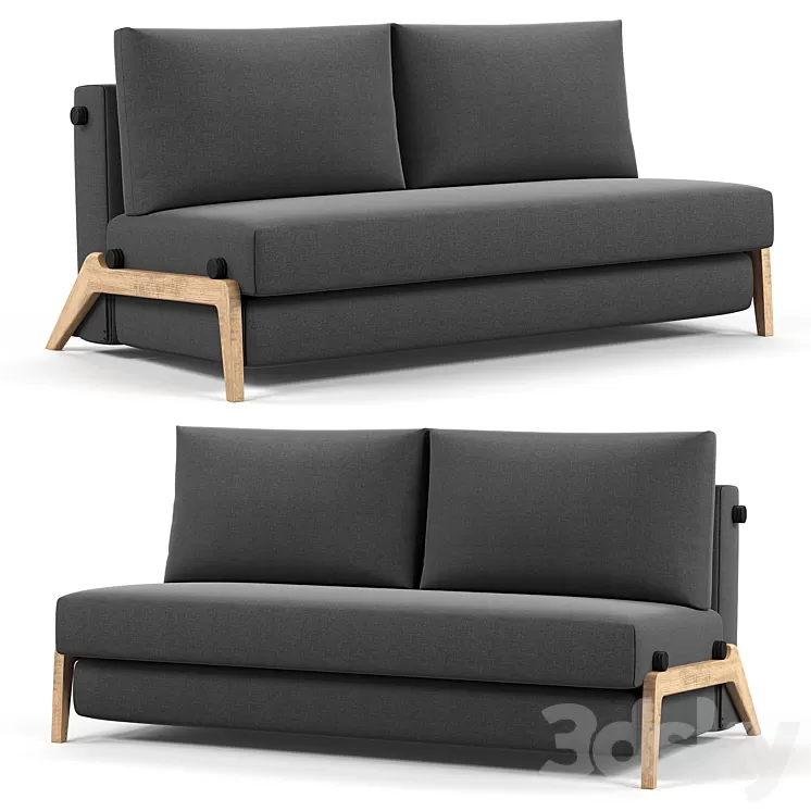 Innovation Living ILB 500 160 Sofa Bed Lacquered Oak 3D Model Free