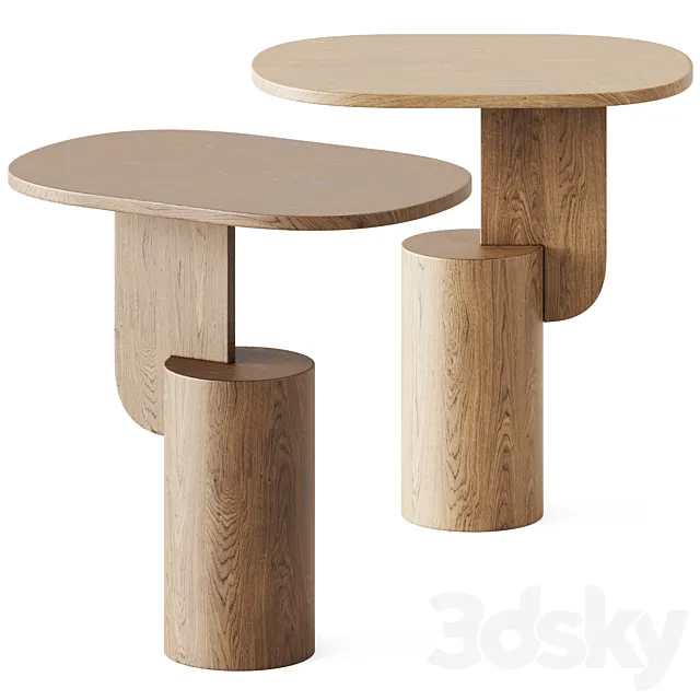 Insert Side Table Wood by Ferm Living 3D Model