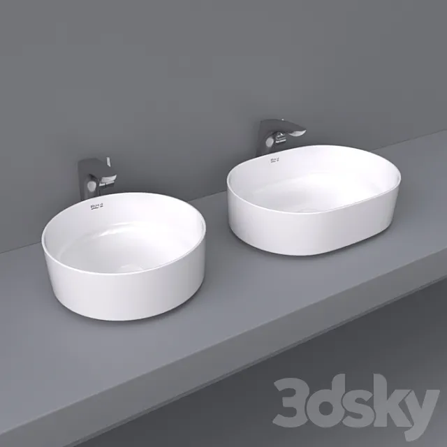 Inspira by Roca over wash basin 50x37 and 37x37 round 3D Model